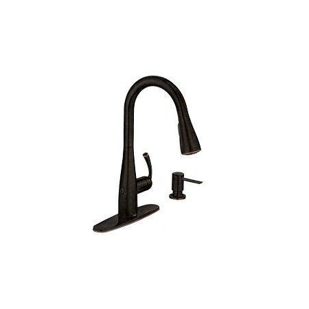 Moen Essie One-Handle Pulldown Kitchen Faucet in Mediterranean Bronze 87014EWBRB